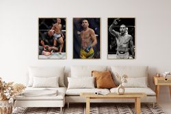 alex pereira poster, alex pereira set of 3 posters, alex pereira poster, ufc poster, wall art, wall decor, boxing poster