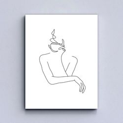 female body line 1 piece wall art print