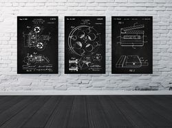 movie patent set of 3, movie poster, film camera, film reel, film patent - camera patent film patent, .jpg