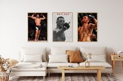 nate diaz poster, nate diaz set of 3 posters, wall decor, ufc poster, mma poster, boxing poster, aesthetic poster, trend