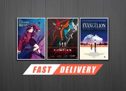 neon genesis evangelion posters - anime evangelion poster print, unit 00, the end of evangelion merch, nge, neon evangel