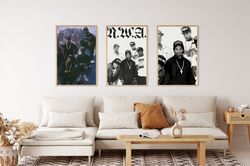 nwa poster, nwa set of 3 posters, wall decor, aesthetic poster, music poster, wall art, album poster, trendy poster.jpg