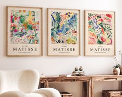 matisse set of 3, matisse printed, matisse gallery wall, matisse collioure, matisse garden, henri matisse poster, bedroo