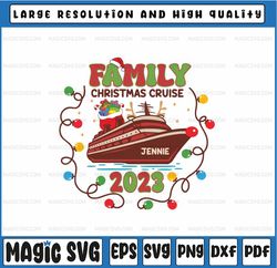 personalized name family christmas cruise svg, christmas cruise 2023 light svg, christmas friend trip, christmas png, di