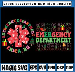 personalized christmas er christmas svg, custom emergency department svg, christmas nurse, christmas png, digital downlo