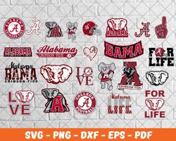 alabama crimson tide bundle svg, football svg ,sport svg, sport bundle svg 01