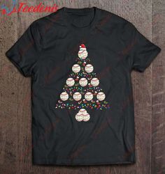 baseball balls christmas tree lights xmas shirt, funny christmas shirts for couples  wear love, share beauty