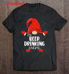 Beer Drinking Gnome Matching Family Group Christmas Pajama Shirt, Funny Family Christmas Shirts Ideas  Wear Love, Share