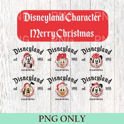 vintage disneyland est 1955 christmas png, mickey & friends christmas png, disneyland png, disney family, disney travel
