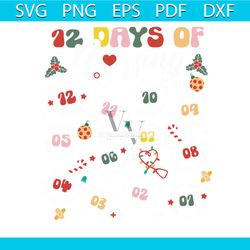 Christmas 12 Days of Nursing SVG Graphic Design File