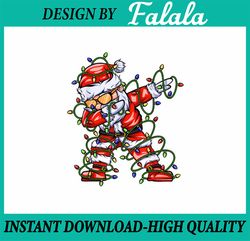 dabbing santa boys christmas tree lights png, xmas dab png, chistmas png, digital download