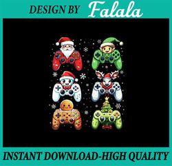 christmas santa e-l-f snowman cookie gaming png, video game controller christmas png, chistmas png, digital download