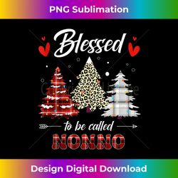 Blessed to be Called NONNO Red Plaid Christmas Love Tank To - Deluxe PNG Sublimation Download - Infuse Everyday with a Celebratory Spirit