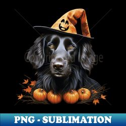 flat coated retriever halloween - signature sublimation png file - spice up your sublimation projects