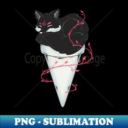 ice cream fox - retro png sublimation digital download - perfect for creative projects