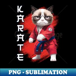 karate cat - sublimation-ready png file - bring your designs to life