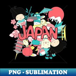 kawaii japanese - traditional japan - professional sublimation digital download - enhance your apparel with stunning detail