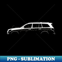 mercedes-benz gl-class x166 silhouette - decorative sublimation png file - bring your designs to life