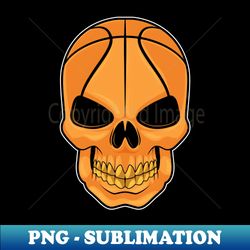 skull with basketball head - premium png sublimation file - boost your success with this inspirational png download