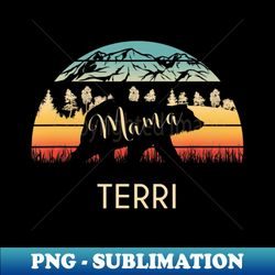 terri name gift retro sun personalized mama bear - png transparent sublimation file - perfect for sublimation mastery