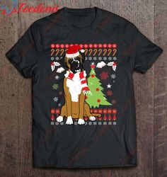 boxer dog ugly christmas boxer dog christmas tree shirt, christmas family reunion sweatshirts  wear love, share beauty