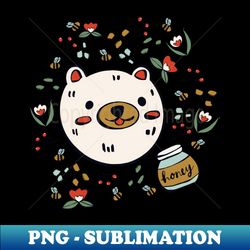 white honey bear - retro png sublimation digital download - unleash your inner rebellion