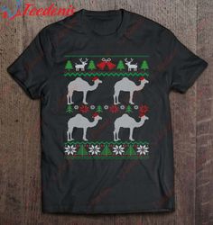 camels wearing santa hats funny egypt ugly christmas shirt, christmas family shirts designs  wear love, share beauty