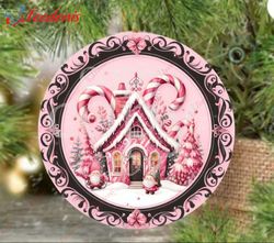 candy cane house effect digital design, for ornaments  wear love, share beauty