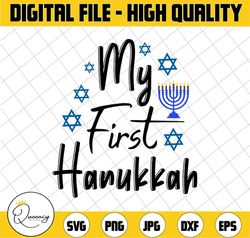 my first hanukkah svg, my first hannukah svg, first hannukah png, 1st hannukah, first hanukkah cricut file, hanukkah