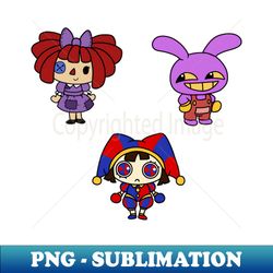 amazing digital circus pomni jax and ragatha - sublimation-ready png file - perfect for creative projects