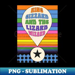 king gizzard  the lizard wizard - original fan art - elegant sublimation png download - instantly transform your sublimation projects