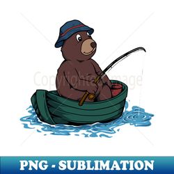 bear fishing - instant png sublimation download - perfect for sublimation art
