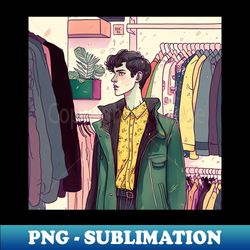 non binary person shopping - exclusive png sublimation download - bring your designs to life