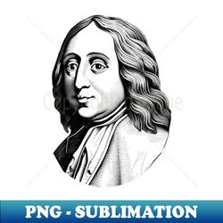 blaise pascal portrait - vintage sublimation png download - transform your sublimation creations