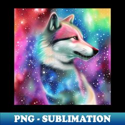 galaxy wolf - signature sublimation png file - boost your success with this inspirational png download