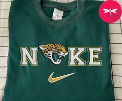 nike nfl jacksonville jaguars logo embroidered sweatshirt, nike nfl sport embroidered sweatshirt, nfl embroidered shirt