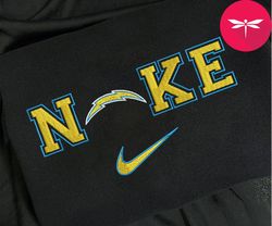 nike nfl los angeles chargers logo embroidered sweatshirt, nike nfl sport embroidered sweatshirt, nfl embroidered shirt