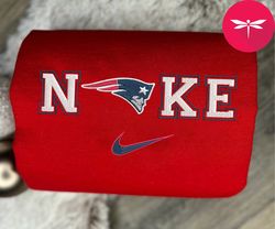 nike nfl new england patriots logo embroidered sweatshirt, nike nfl sport embroidered sweatshirt, nfl embroidered shirt