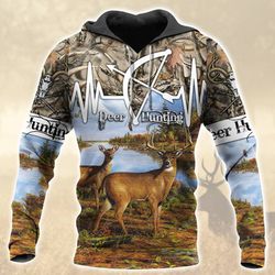 deer hunting all over printed hoodie x251247