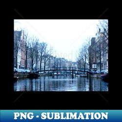 landscape photo amsterdam canals - instant sublimation digital download - unleash your creativity