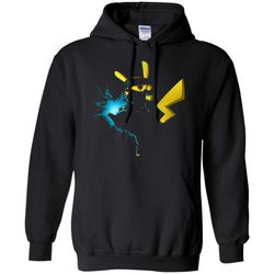 agr pikachu kakashi pokemon and naruto mashup hoodie