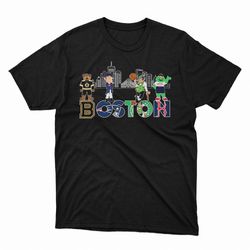 boston skyline sports teams mascots shirt