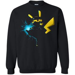 agr pikachu kakashi pokemon and naruto mashup sweatshirt