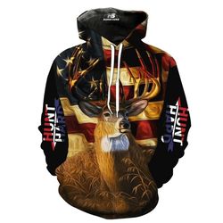 deer hunting all over printed hoodie x301111