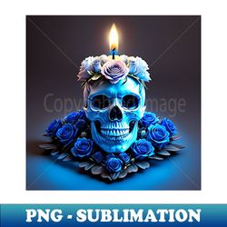 skull candle - png transparent sublimation design - bring your designs to life