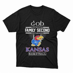 god family second first then kansas basketball 2023 t-shirt, ladies tee