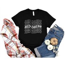 red dress jonas brothers tour shirt, jb music concert 2023 outfit for fans, jobros fan shirt