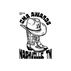 57th CMA Awards Boots Nashville SVG Digital Cricut File