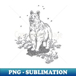 honey bear and bees illustration - exclusive png sublimation download - revolutionize your designs