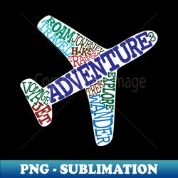 Plane of travel words - Decorative Sublimation PNG File - Add a Festive Touch to Every Day